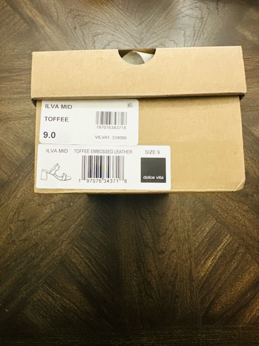 Dolce Vita Toffee Shoe Box with Label